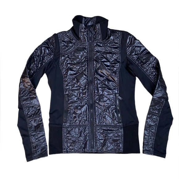 Zella Lightweight Mixed Media Jacket with Thumbholes, Zippered povkets, … - Picture 2 of 12